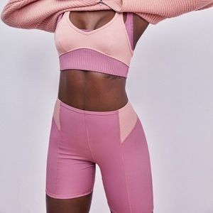 NWT For Love And Lemons Dani Biker Short - Mauve